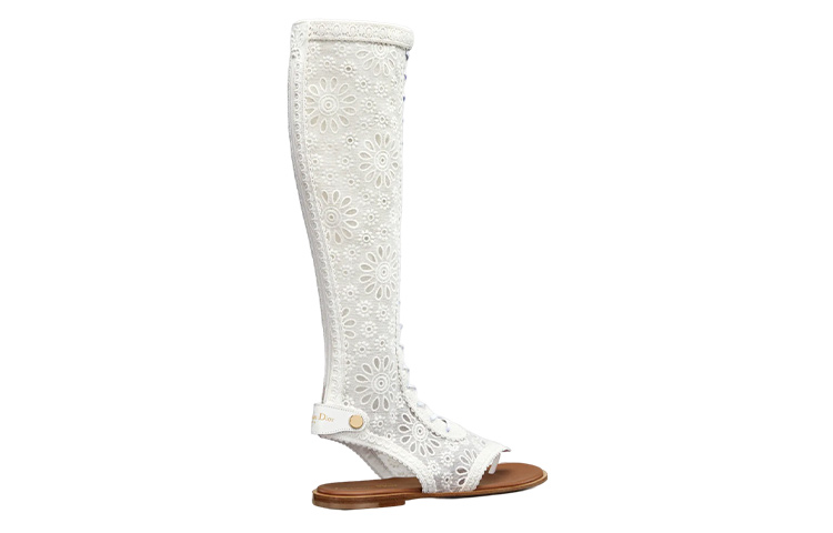 Shop (W) Dior Spirit Stivale Alto ''Ricamo Bianco'' KDQ818SGR_S10W