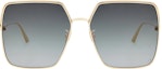 Lookbook (W) ディオール スクエア メタル サングラス ゴールド ファッション シェード EverDior-S1U-B0A1