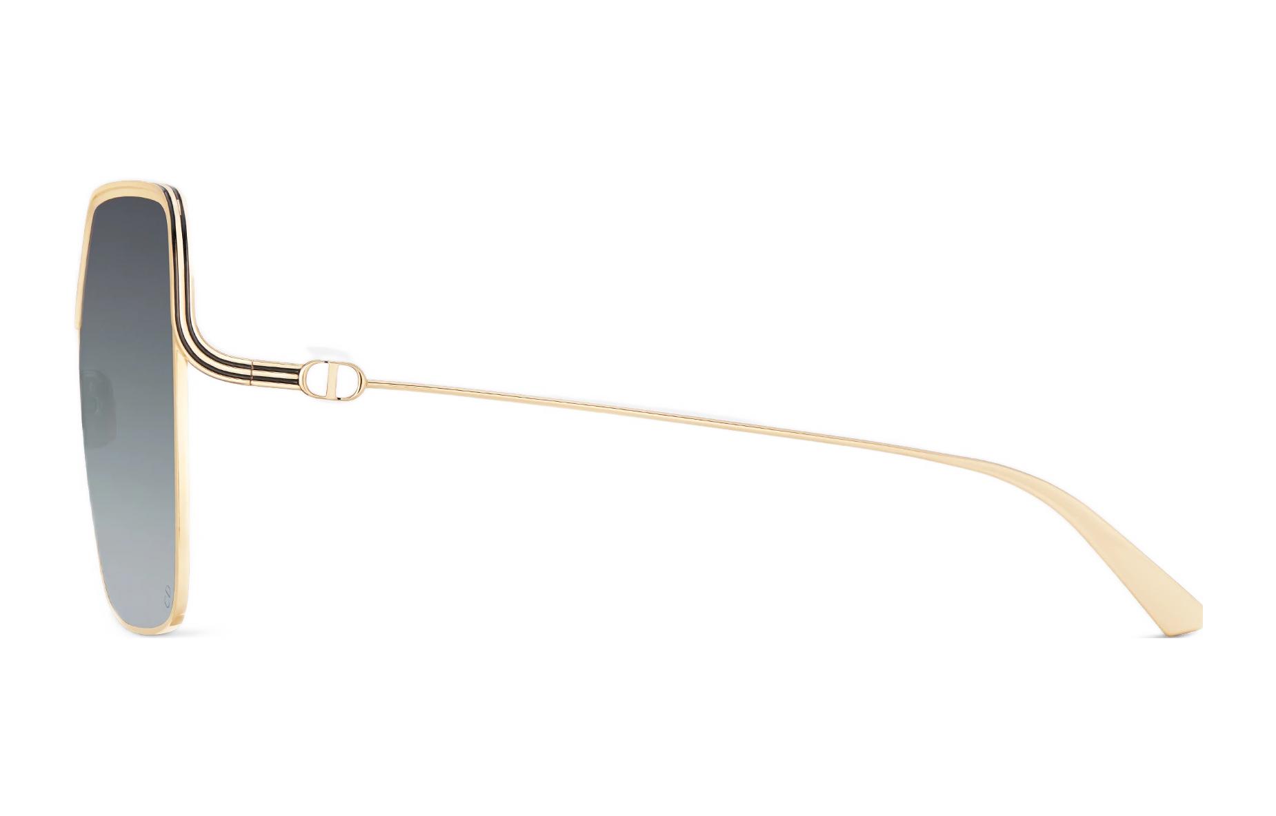 Shop (W) ディオール スクエア メタル サングラス ゴールド ファッション シェード EverDior-S1U-B0A1