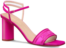 Lookbook (Women) Dior Square Toe Thick Heel Buckle Slide 8cm 'Pink' KCQ896ETL_S65P
