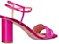 (W) Sandal Tumit Tebal Bersegi Dior 8cm 'Pink' dengan Gesper KCQ896ETL_S65P