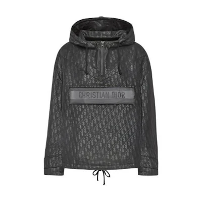 (Women) DIOR SS21 All-Over Logo Loose Fit Hoodie Jacket Black Women. 147C09A2762-X9000