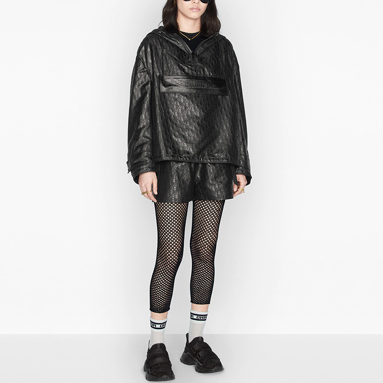 Shop (W) DIOR SS21 Hoodie Logo Black Wanita Loose Fit Jaket. 147C09A2762-X9000