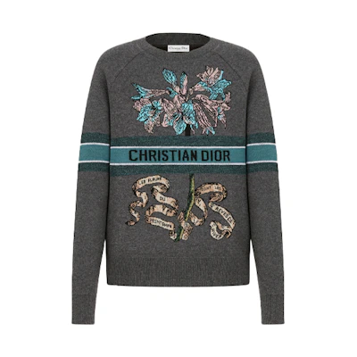 (Women) Dior SS21 Fashion Sweater Grey 114S55AM150-X8851