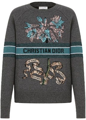 (W) Sweater Fashion Dior SS21 Abu-Abu 114S55AM150-X8851 Order (W) Sweater Fashion Dior SS21 Abu-Abu 114S55AM150-X8851