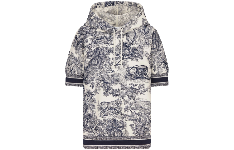 (Women) DIOR SS21 Grey Printed Short-Sleeve Hoodie 123S06A4459-X0854 圖 2