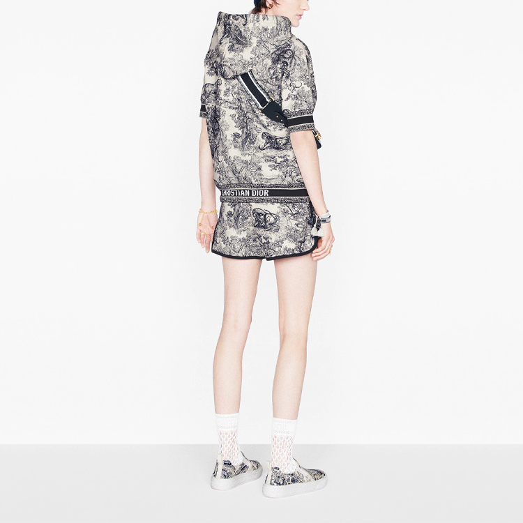(Women) DIOR SS21 Grey Printed Short-Sleeve Hoodie 123S06A4459-X0854 圖 5