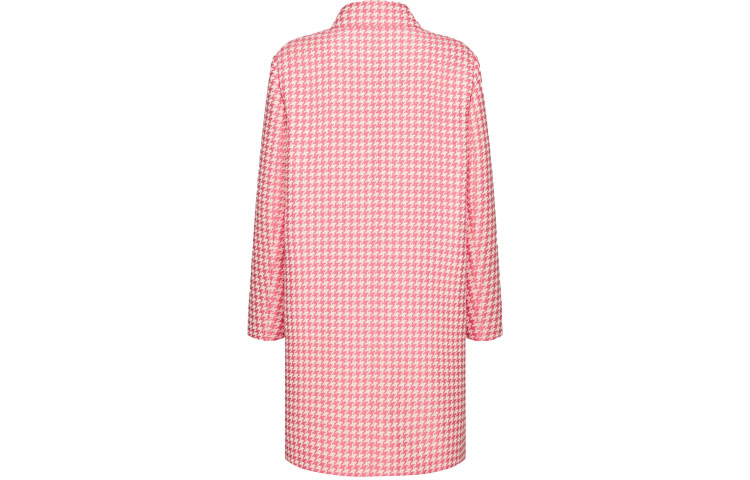 Lookbook (Women) DIOR SS22  Houndstooth Jacquard Cotton-Blend Coat in Peony Pink. 211M59A3486-X4869