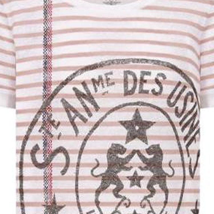 (Women) DIOR SS22  Pink Striped Logo Slim Fit Crew Neck T-Shirt Short Sleeve. 244S28AM734-X4820 圖 8