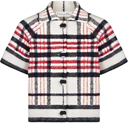 (W) DIOR SS22 Jaket Putih Kotak-Kotak Lengan Pendek Kancing Depan 224V13AM706-X5832 Buy (W) DIOR SS22 Jaket Putih Kotak-Kotak Lengan Pendek Kancing Depan 224V13AM706-X5832