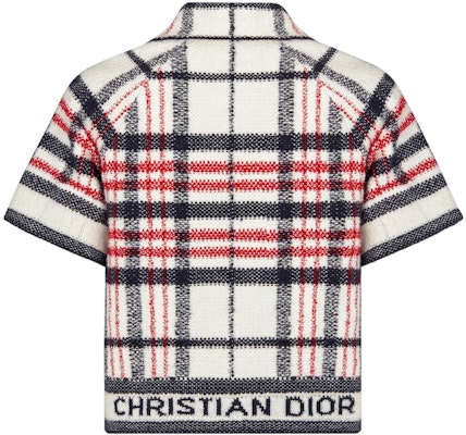 (W) DIOR SS22 Jaket Putih Kotak-Kotak Lengan Pendek Kancing Depan 224V13AM706-X5832 Lookbook (W) DIOR SS22 Jaket Putih Kotak-Kotak Lengan Pendek Kancing Depan 224V13AM706-X5832