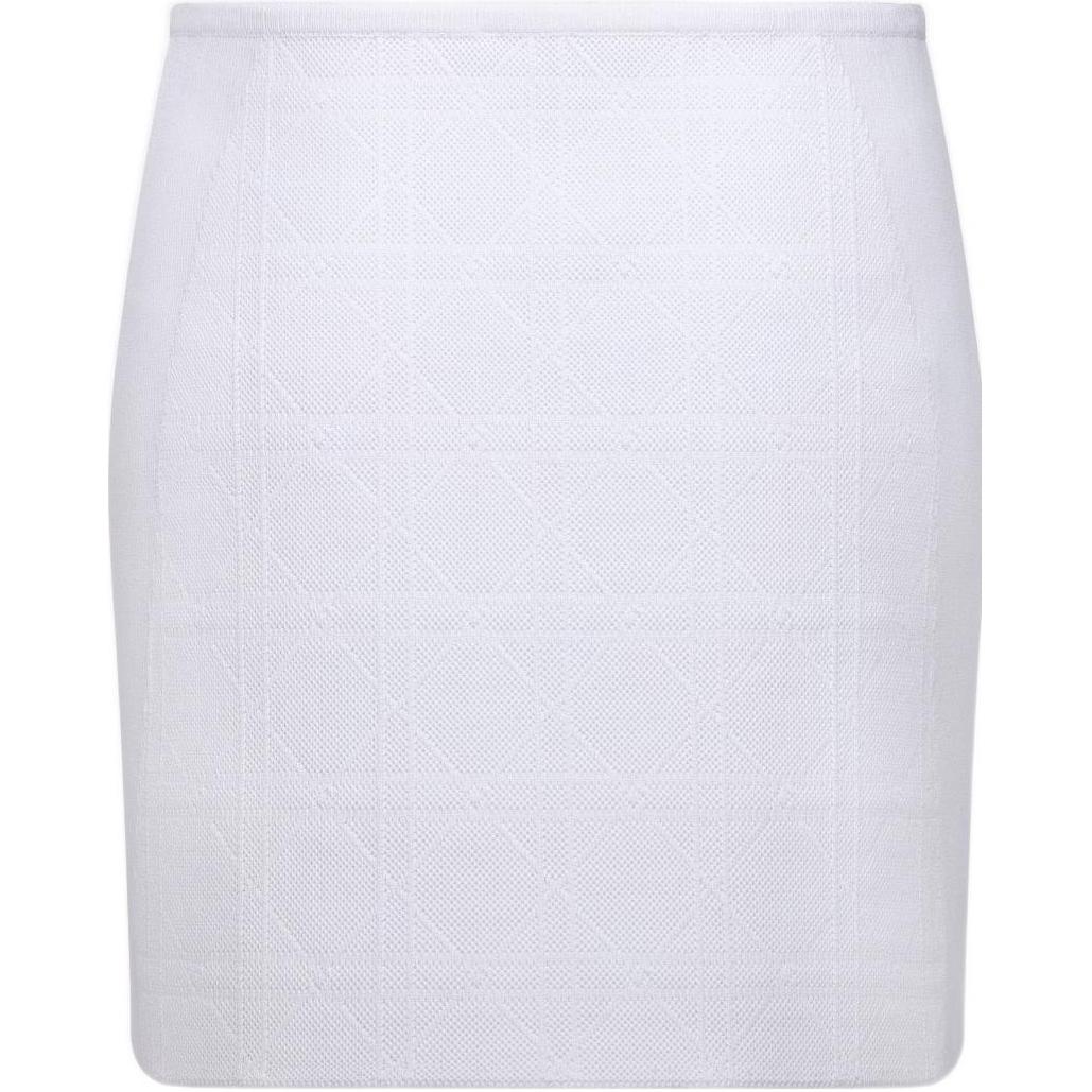 (Women) DIOR SS22  White Straight Zip Short Casual Skirt. 254J17AM523-X0100