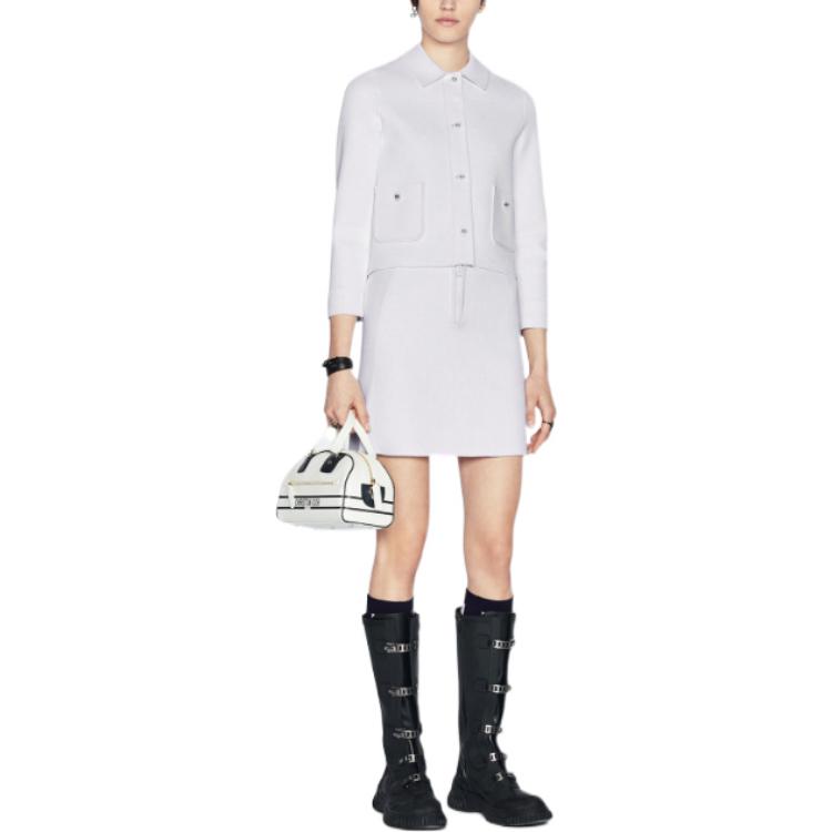 Lookbook (W) DIOR SS22 白色直筒拉鍊短裙 休閒裙 254J17AM523-X0100