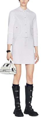 (Women) DIOR SS22 White Straight Zip Short Casual Skirt. 254J17AM523-X0100 Lookbook (Women) DIOR SS22 White Straight Zip Short Casual Skirt. 254J17AM523-X0100
