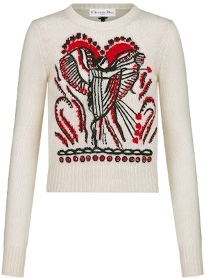 (W) DIOR SS22 白色毛衣 多彩丘比特刺繡 214S57AM004-X0898 Order (W) DIOR SS22 白色毛衣 多彩丘比特刺繡 214S57AM004-X0898