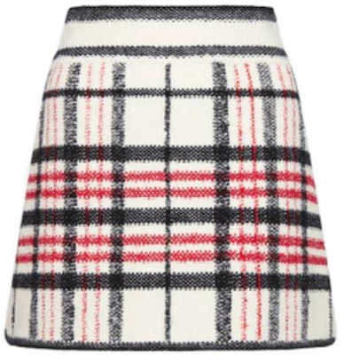 (Women) DIOR SS22 Beige Plaid A-Line Skirt Casual Chic Short Skirt 224J03AM706-X5832 Order (Women) DIOR SS22 Beige Plaid A-Line Skirt Casual Chic Short Skirt 224J03AM706-X5832