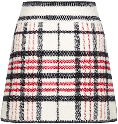 (Women) DIOR SS22 Beige Plaid A-Line Skirt Casual Chic Short Skirt 224J03AM706-X5832 Lookbook (Women) DIOR SS22 Beige Plaid A-Line Skirt Casual Chic Short Skirt 224J03AM706-X5832