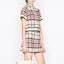 Sizing (Women) DIOR SS22 Beige Plaid A-Line Skirt Casual Chic Short Skirt 224J03AM706-X5832