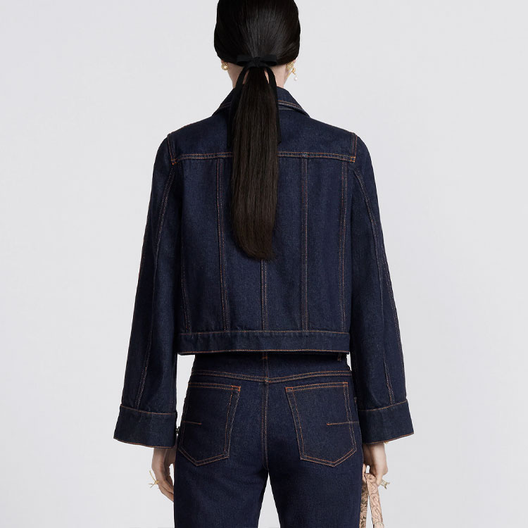 (Women) DIOR SS22 Contrast Stitch Denim Jacket Women’s Blue. 312V18A3554-X5549 圖 5