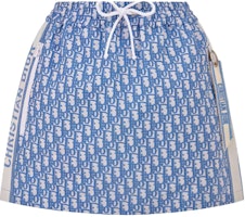 (Women) DIOR SS22 Logo Print Drawstring Mini Casual Skirt Women in Cornflower Blue. 147J42A2970-X5870 (Women) DIOR SS22 Logo Print Drawstring Mini Casual Skirt Women in Cornflower Blue. 147J42A2970-X5870