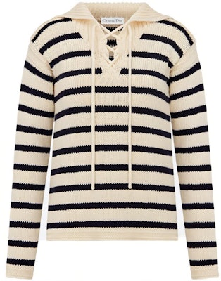 (W) DIOR SS22 스트라이프 캐시미어 코튼 니트 풀오버 스웨터 - 오프 화이트. 214S27AM714-X0861 Buy (W) DIOR SS22 스트라이프 캐시미어 코튼 니트 풀오버 스웨터 - 오프 화이트. 214S27AM714-X0861