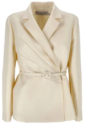 (W) DIOR SS23 Chaqueta Beige de Manga Larga con Cinturón. 211V26A1212X-0200 Order (W) DIOR SS23 Chaqueta Beige de Manga Larga con Cinturón. 211V26A1212X-0200