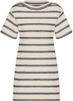 (Women) DIOR SS23 Beige Striped Logo Short Sleeve Dress. 314R14AM726-X5855 (Women) DIOR SS23 Beige Striped Logo Short Sleeve Dress. 314R14AM726-X5855