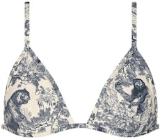 (Women) DIOR SS23 Bikini Top with Botanical Print in Off-White 21BB01A2825-X0820 (Women) DIOR SS23 Bikini Top with Botanical Print in Off-White 21BB01A2825-X0820