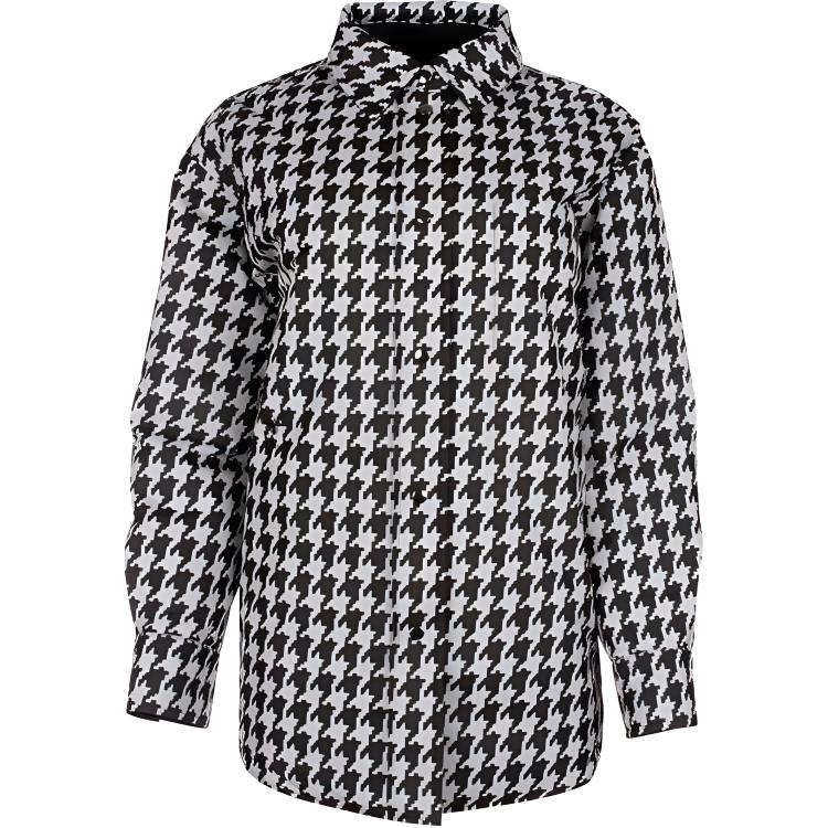 (Women) DIOR SS23  Black Monogram Print Collared Long Sleeve Jacket 217C35A-2867-9330