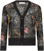 (Women) DIOR SS23 Black Patterned Printed Long-Sleeve Knit Cardigan 324G04AM732-X9401 (Women) DIOR SS23 Black Patterned Printed Long-Sleeve Knit Cardigan 324G04AM732-X9401