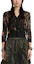 Shop (W) DIOR SS23 Cárdigan Negro Tejido Estampado de Manga Larga. 324G04AM732-X9401