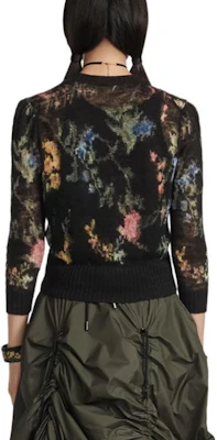(W) DIOR SS23 Cárdigan Negro Tejido Estampado de Manga Larga. 324G04AM732-X9401 Purchase (W) DIOR SS23 Cárdigan Negro Tejido Estampado de Manga Larga. 324G04AM732-X9401
