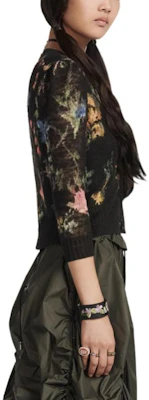 (W) DIOR SS23 Cárdigan Negro Tejido Estampado de Manga Larga. 324G04AM732-X9401 Details for (W) DIOR SS23 Cárdigan Negro Tejido Estampado de Manga Larga. 324G04AM732-X9401