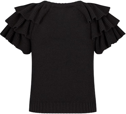 (W) DIOR SS23 Sweater Hitam Lengan Pendek Cashmere dengan Logo Jacquard. 324S13AM003-X9330 Lookbook (W) DIOR SS23 Sweater Hitam Lengan Pendek Cashmere dengan Logo Jacquard. 324S13AM003-X9330