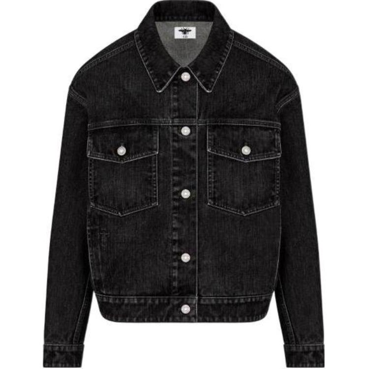 (Women) DIOR SS23  Black Single-Breasted Denim Jacket. 252V51A3572-X9000