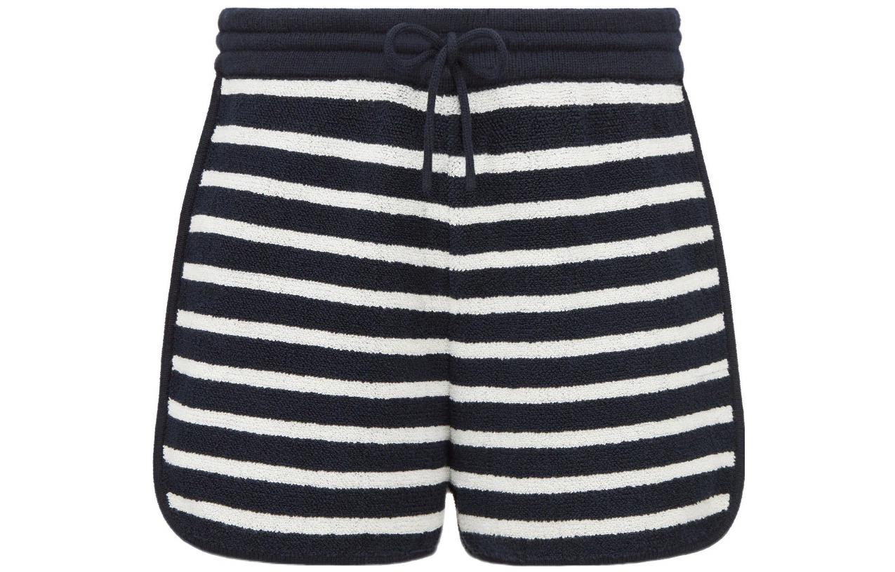 Order (W) 迪奥 SS23 黑色条纹中腰抽绳短裤 314P17AM724-X5825