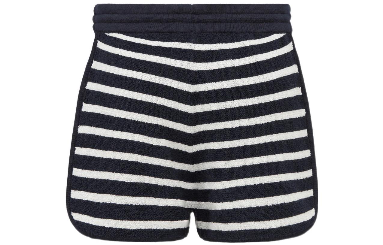 Lookbook (W) 迪奥 SS23 黑色条纹中腰抽绳短裤 314P17AM724-X5825