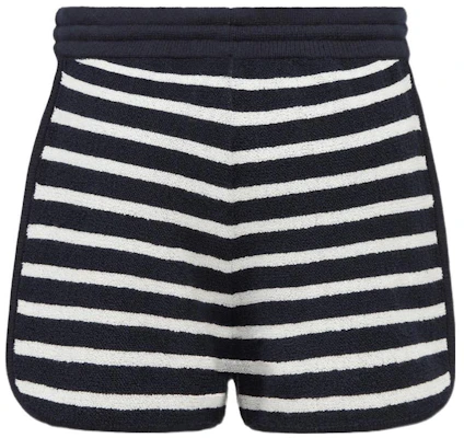 (W) 迪奥 SS23 黑色条纹中腰抽绳短裤 314P17AM724-X5825 Lookbook (W) 迪奥 SS23 黑色条纹中腰抽绳短裤 314P17AM724-X5825