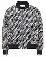 (Women) DIOR SS23 Blue Logo Print Zip Baseball Collar Jacket. 317C67A2970-X5803 (Women) DIOR SS23 Blue Logo Print Zip Baseball Collar Jacket. 317C67A2970-X5803