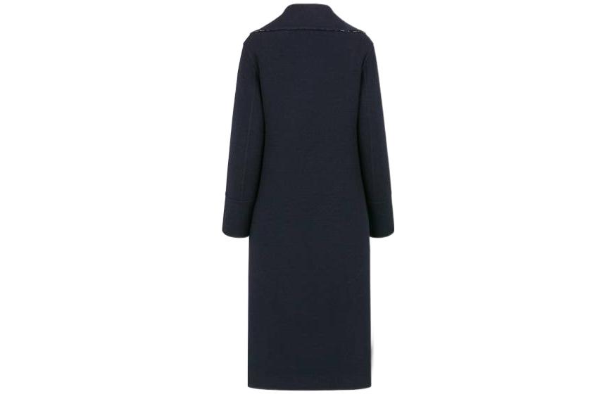 Lookbook (Women) DIOR SS23  Blue Solid Long Sleeve Coat with Inner Print Design. 110M36A1375-X5803