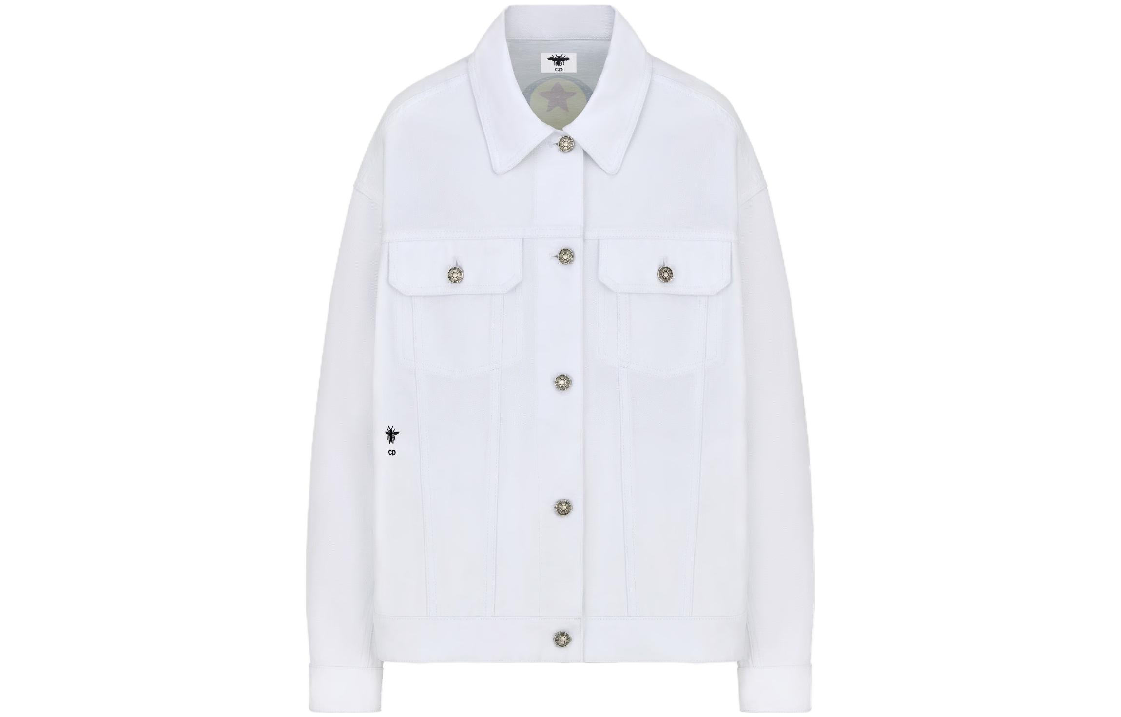 (Women) DIOR SS23  Casual Single-Breasted Long Sleeve Jacket - White 342V21A3094X0824