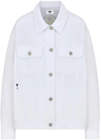 (Women) DIOR SS23 Casual Single-Breasted Long Sleeve Jacket - White 342V21A3094X0824 (Women) DIOR SS23 Casual Single-Breasted Long Sleeve Jacket - White 342V21A3094X0824