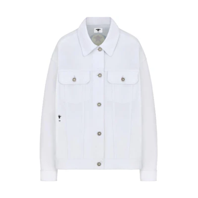 (Women) DIOR SS23 Casual Single-Breasted Long Sleeve Jacket - White 342V21A3094X0824