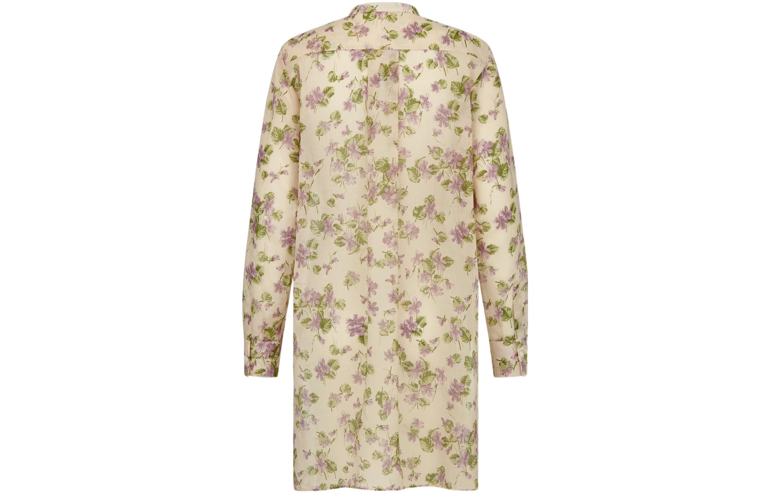 (Women) DIOR SS23  Embroidered Bee Long-Sleeve Shirt Beige. 321B54A3246-X1846 圖 3