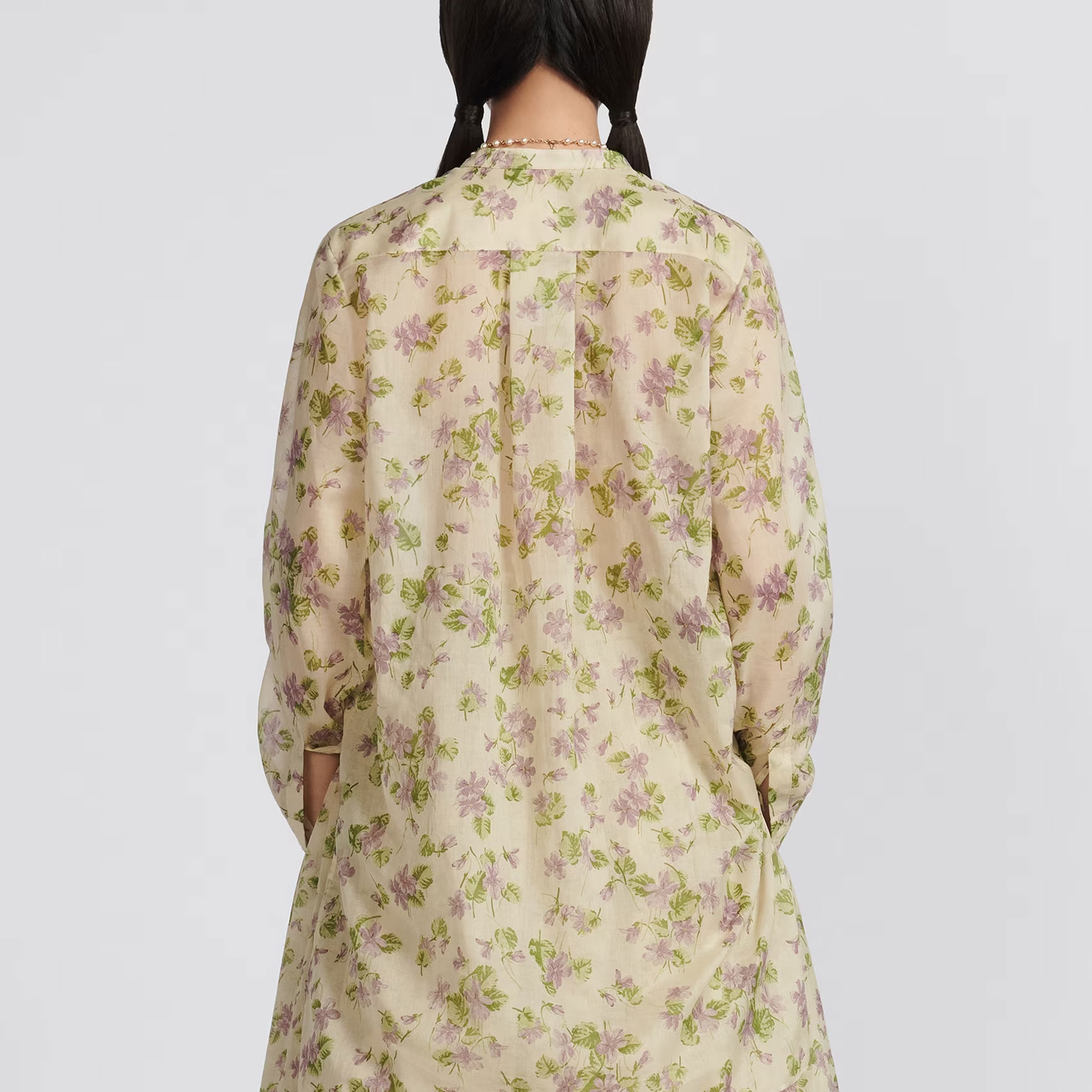 (Women) DIOR SS23  Embroidered Bee Long-Sleeve Shirt Beige. 321B54A3246-X1846 圖 6