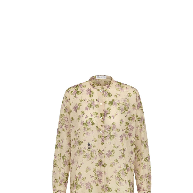 (Women) DIOR SS23  Embroidered Bee Long-Sleeve Shirt Beige. 321B54A3246-X1846 圖 7