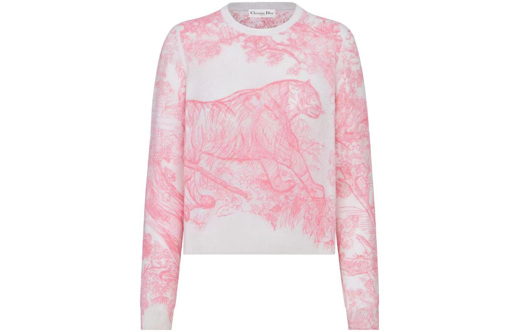 (Women) DIOR SS23  Knit Sweater with Embroidered Animal Print Design. 214S45AM118-X4839 圖 2