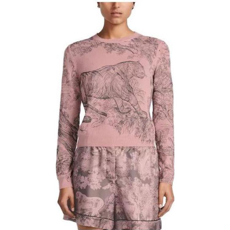 (Women) DIOR SS23  Knit Sweater with Embroidered Animal Print Design. 214S45AM118-X4839 圖 6