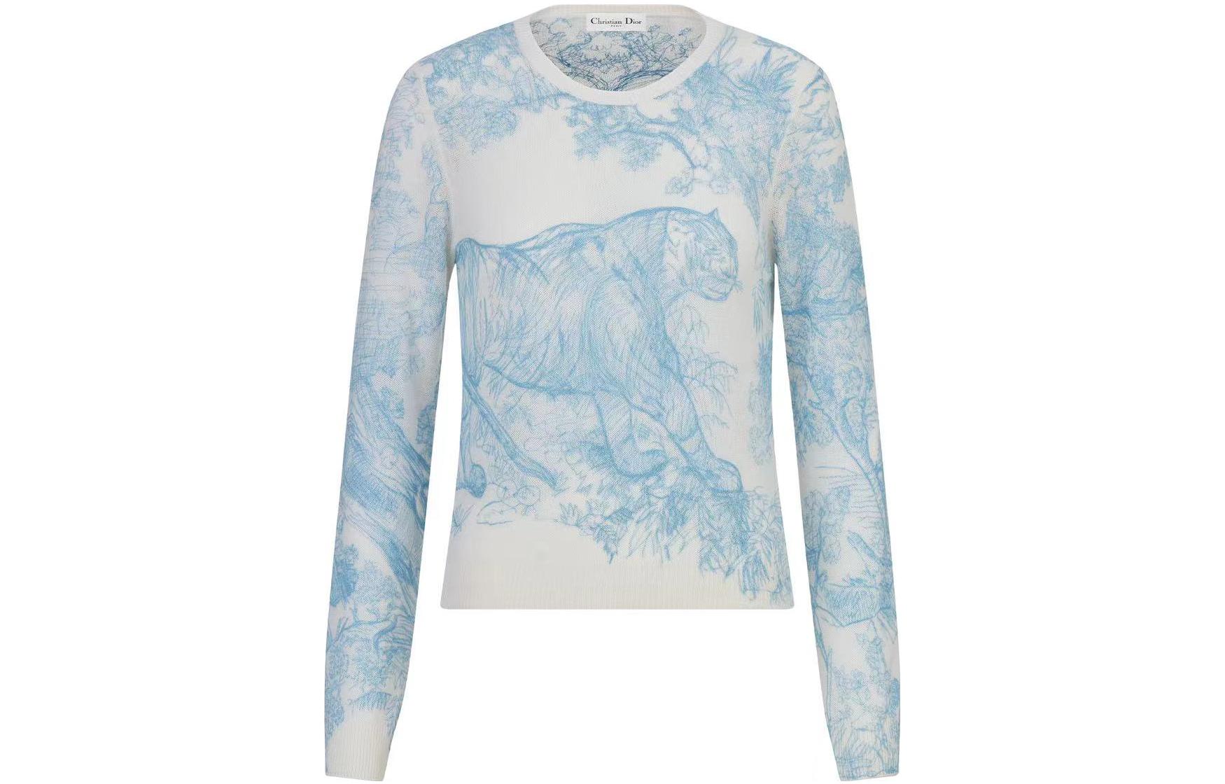 (Women) DIOR SS23  Knit Sweater with Embroidered Animal Print Design. 214S45AM118-X4839 圖 9