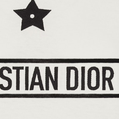 (W) DIOR SS23 標誌圖案印花白色短袖T恤。 323T06A4414-X0200 Sizing (W) DIOR SS23 標誌圖案印花白色短袖T恤。 323T06A4414-X0200